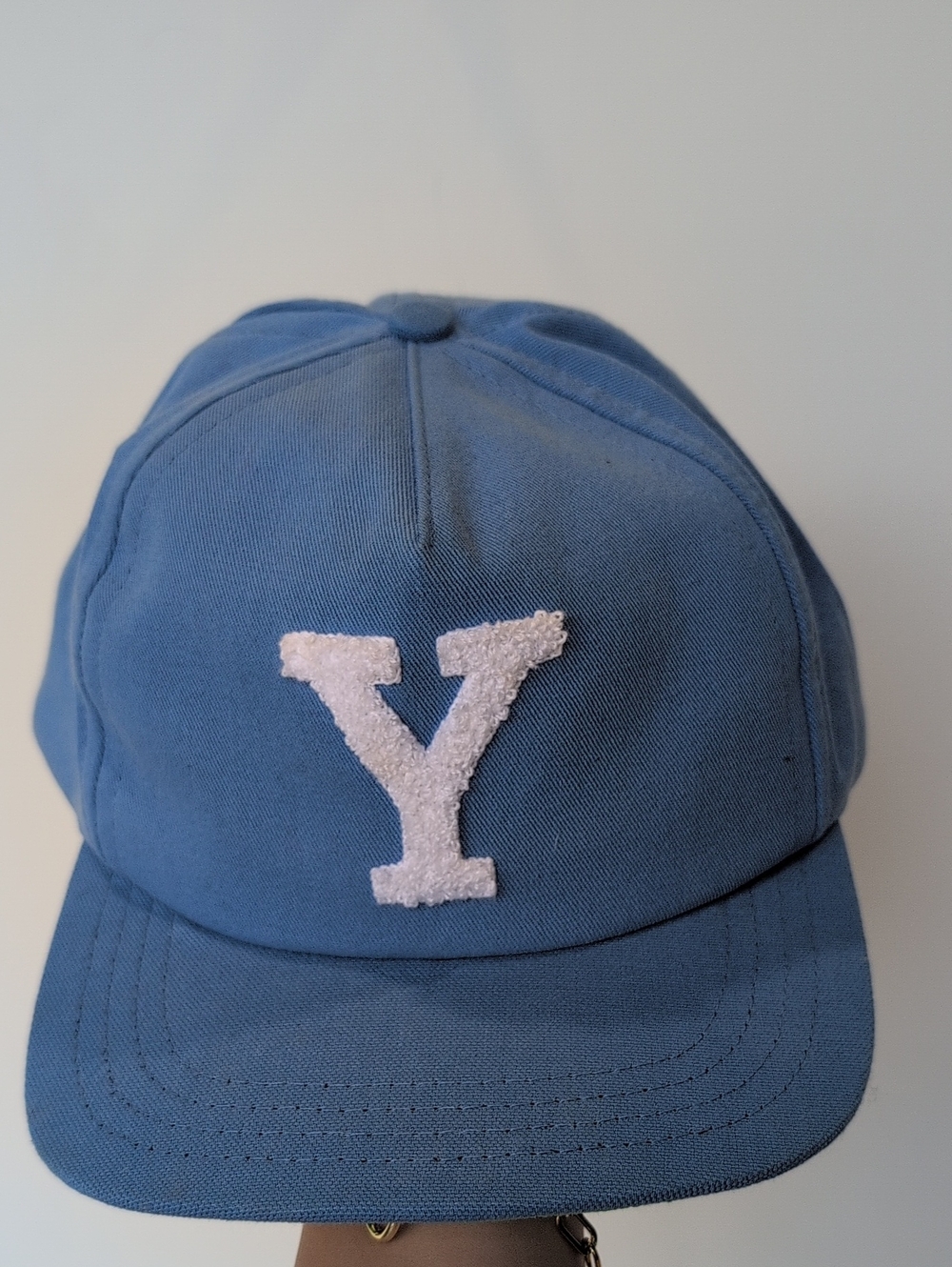 Blue Baseball Cap with White 'Y' Patch